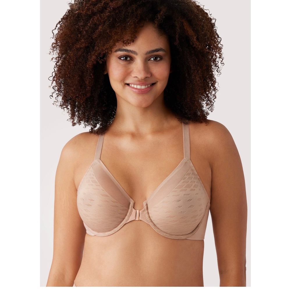 Wacoal 855436 Ultimate Lift Front Close Underwire Bra Sand 40DD NWT